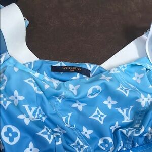 Louis Vuitton Blue and White Tank Top